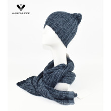 2PC Winter Rib Knitted Set Scarf Beanie